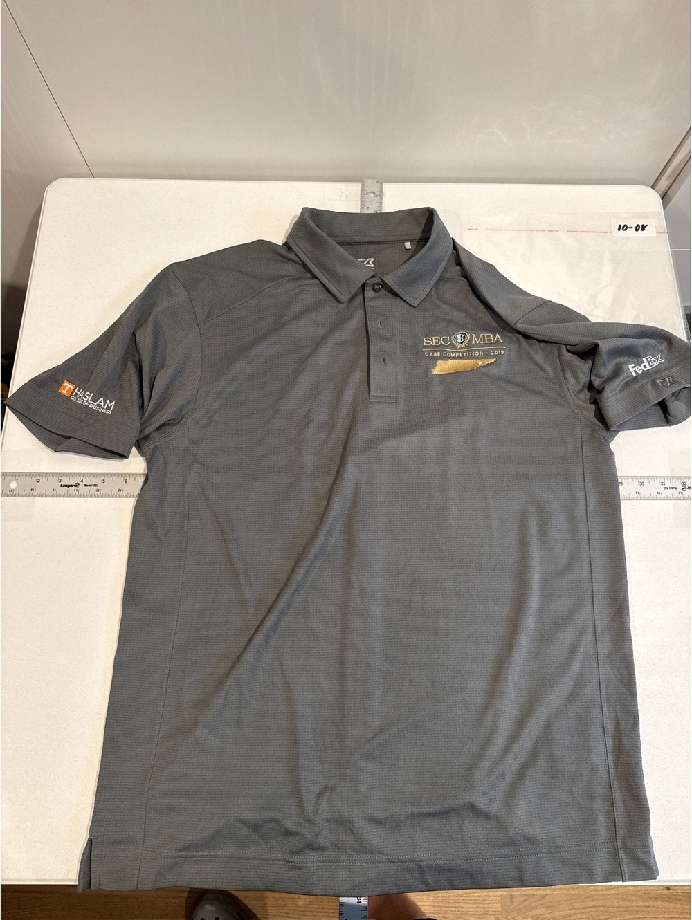 SEC MBA CASE MENS POLO GRAY SIZE XL